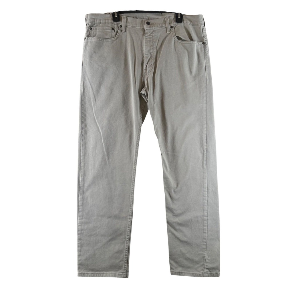 Levi's 502 Tapered‎ Pants 38x32 Khaki Tan Chino Cotton Stretch Casual 29507-0009